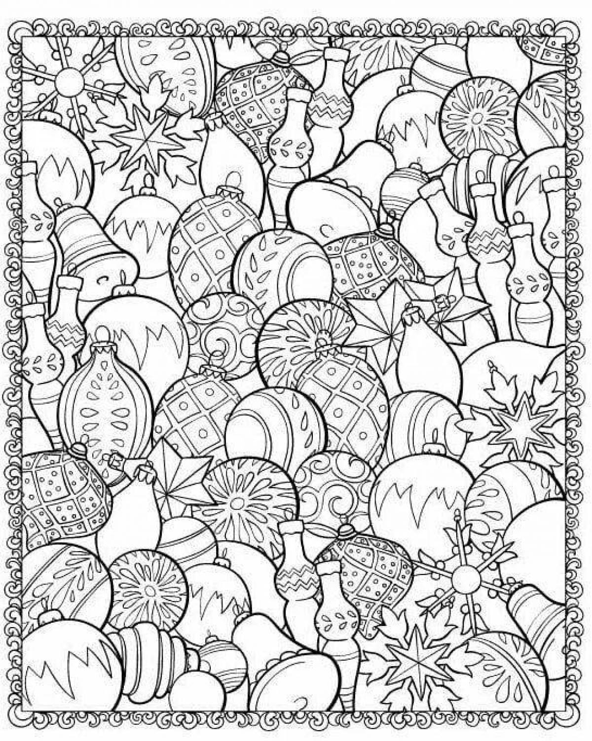 Elegant Christmas coloring book for adults