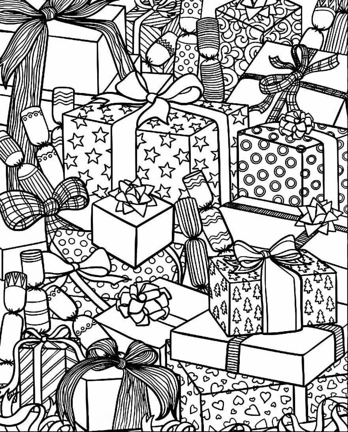 Large Christmas coloring book for adults