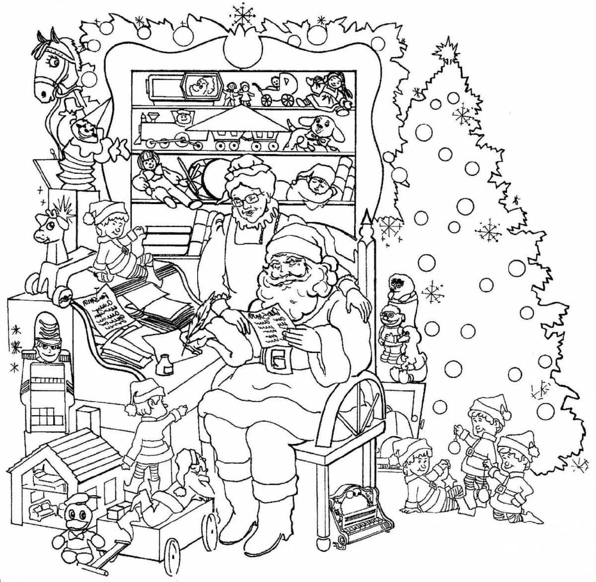 Generous Christmas coloring book for adults