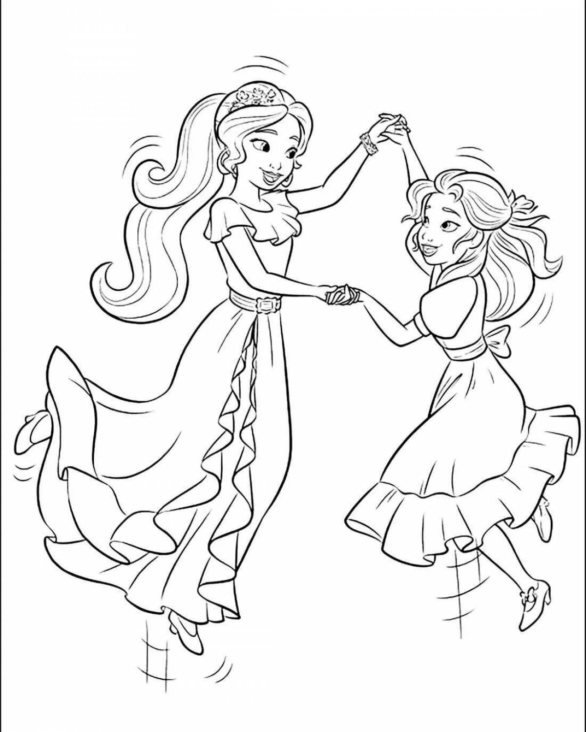 Яркая елена из авалора раскраска