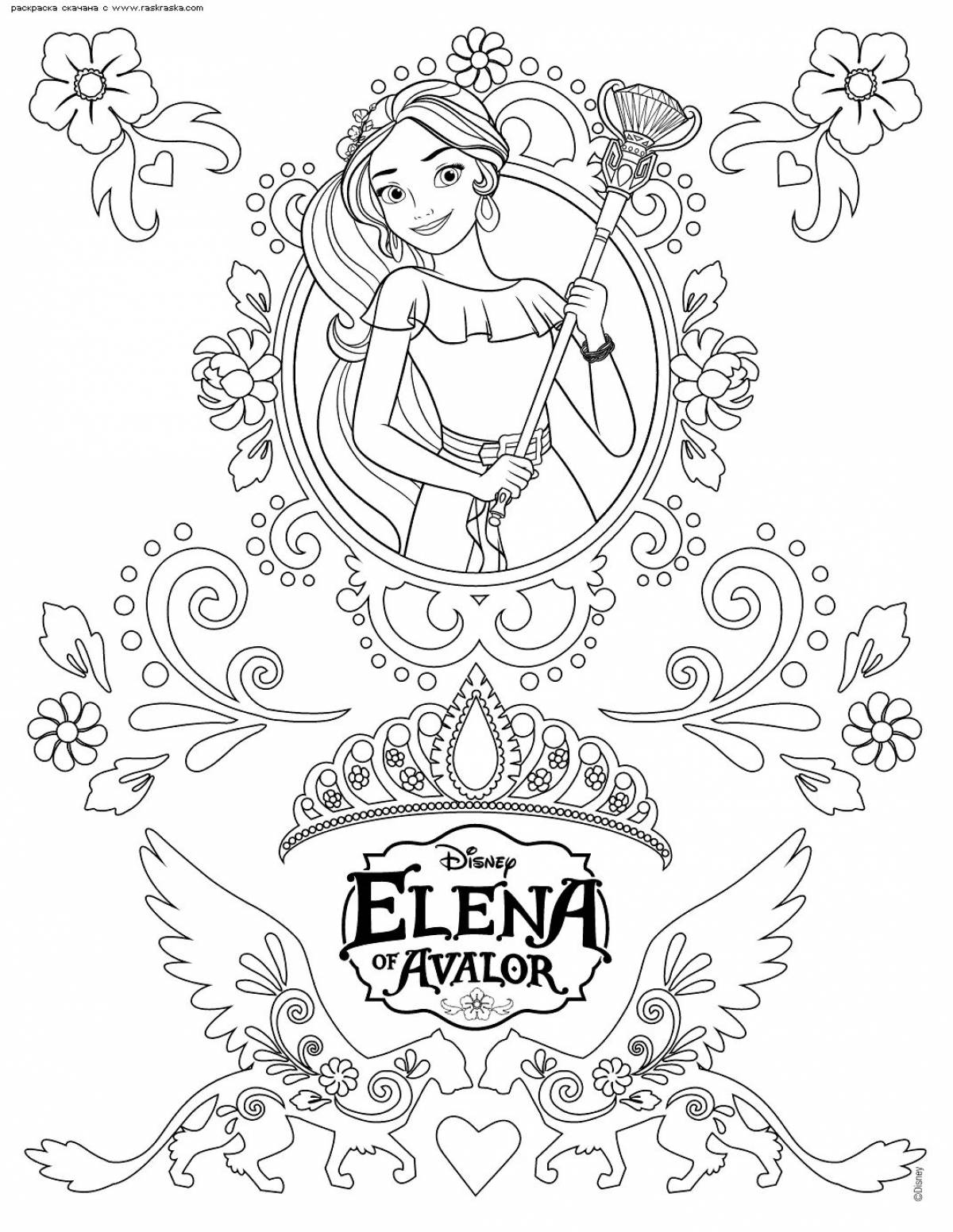 Coloring page wonderful elena of avalor