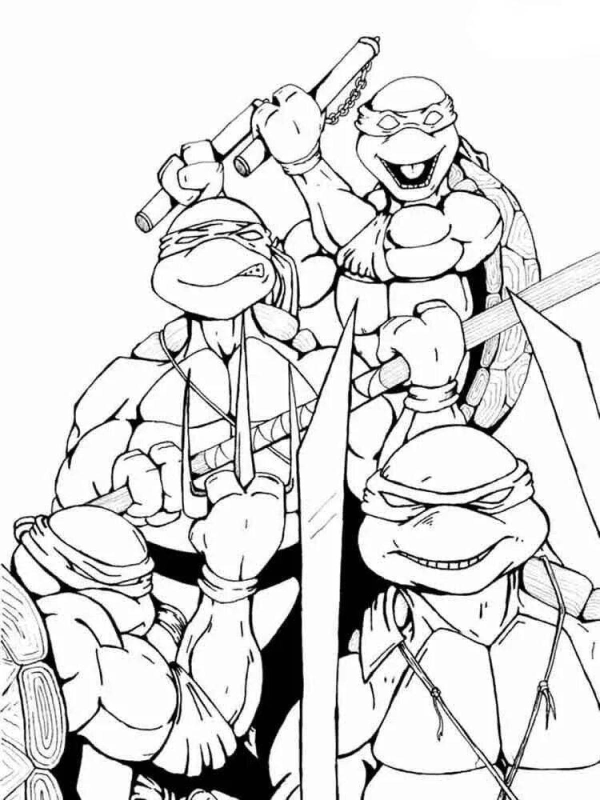 Rampant Teenage Mutant Ninja Turtles coloring book