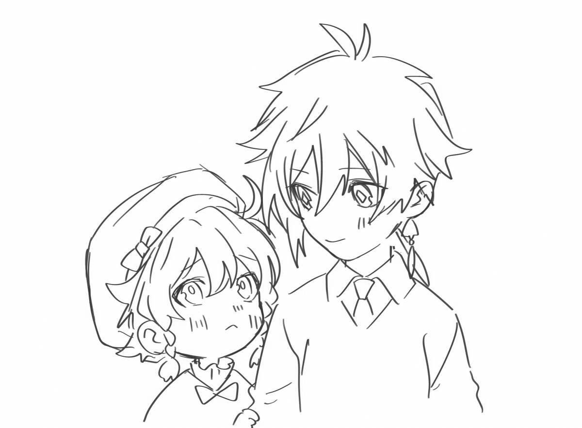 Genshin impact venti dazzling coloring