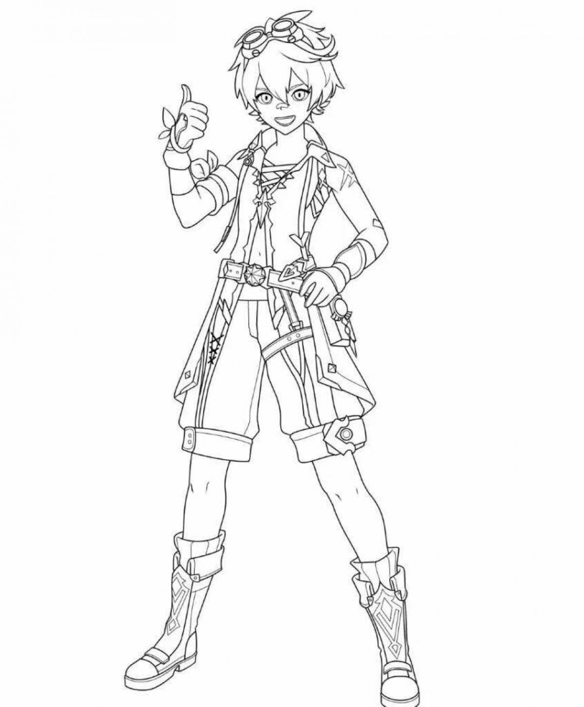 Genshin impact venti glowing paint