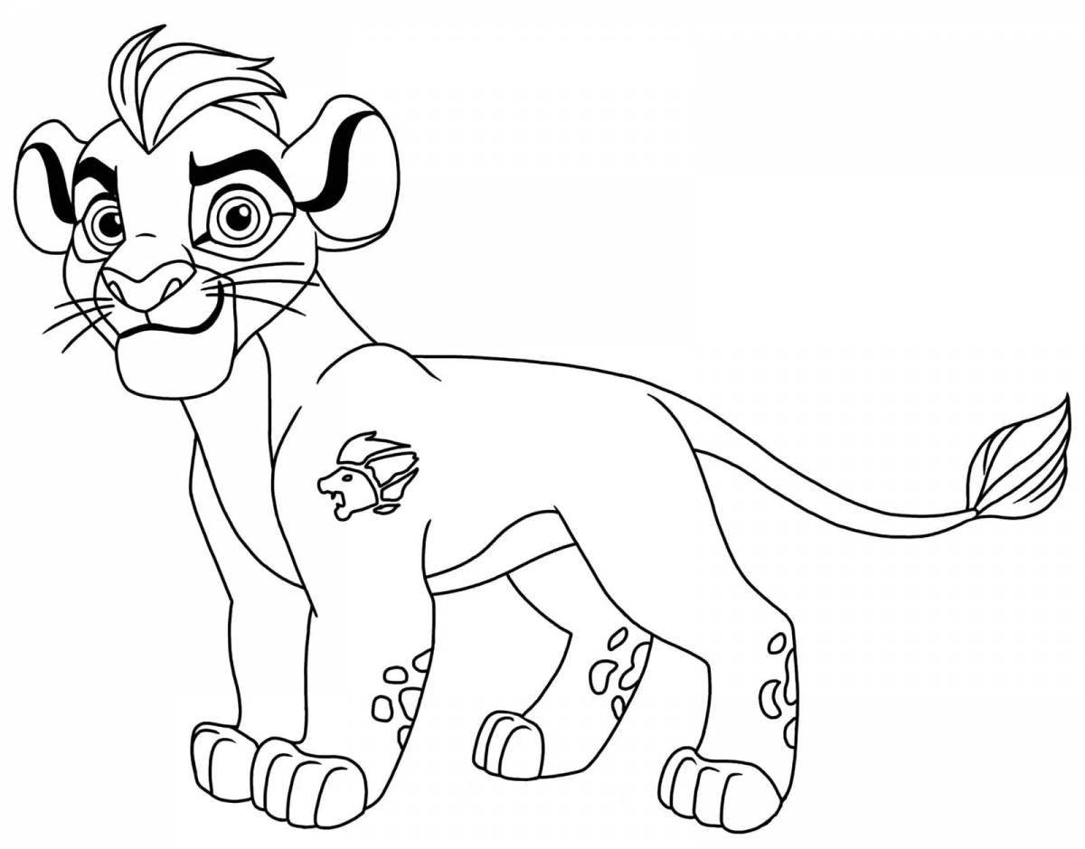 Simba's brightly colored coloring page