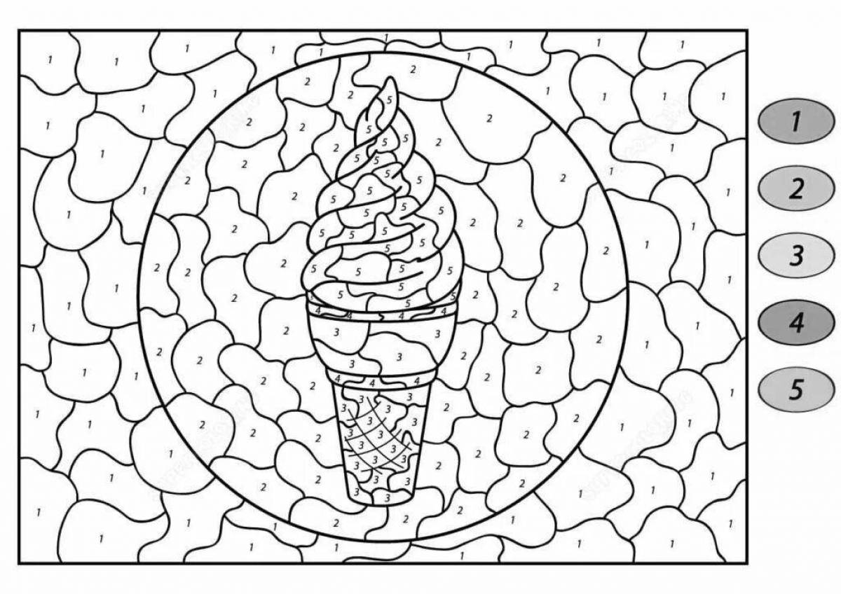 Easy-by-numbers fun coloring