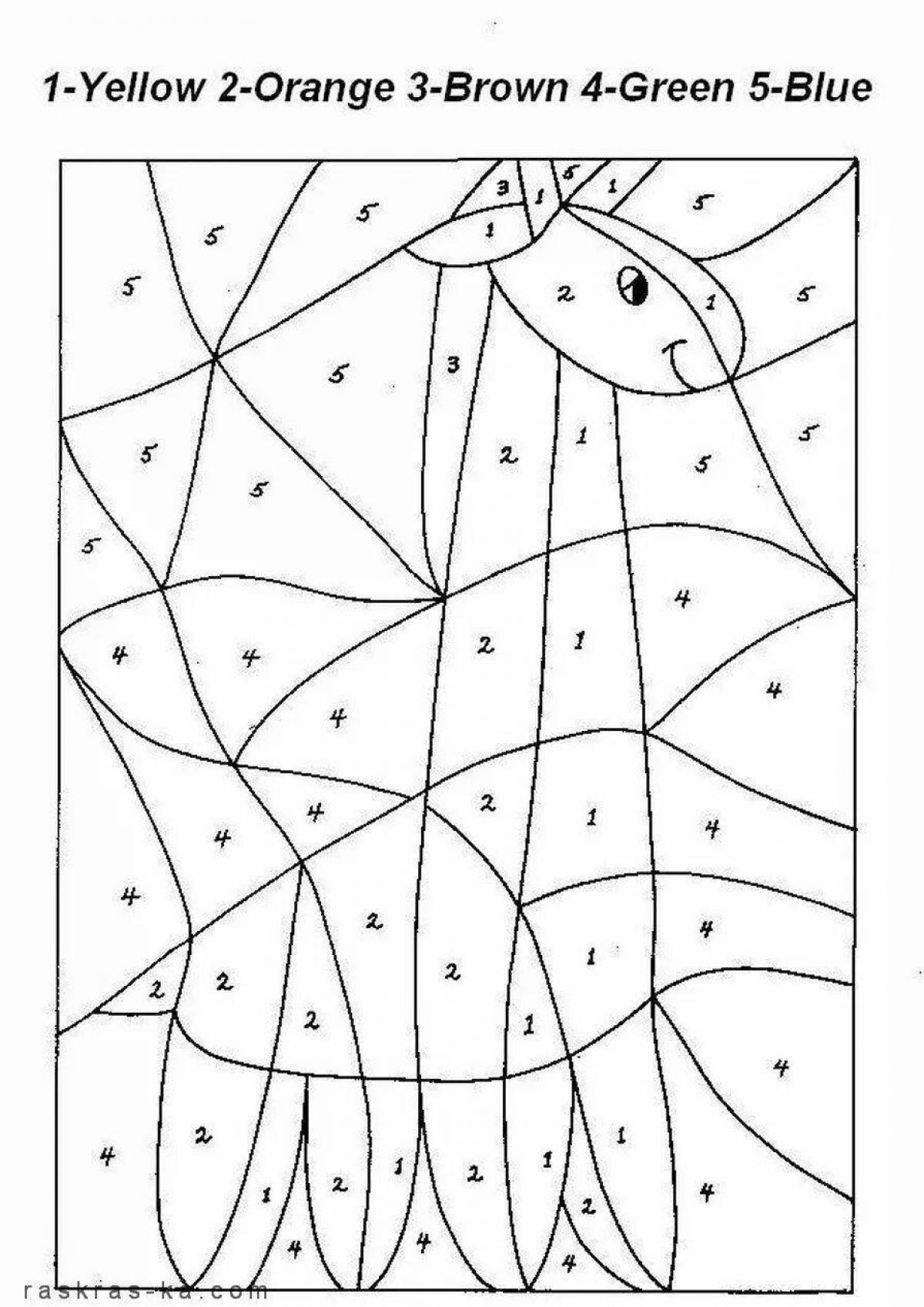 Easy-by-numbers relaxing coloring book