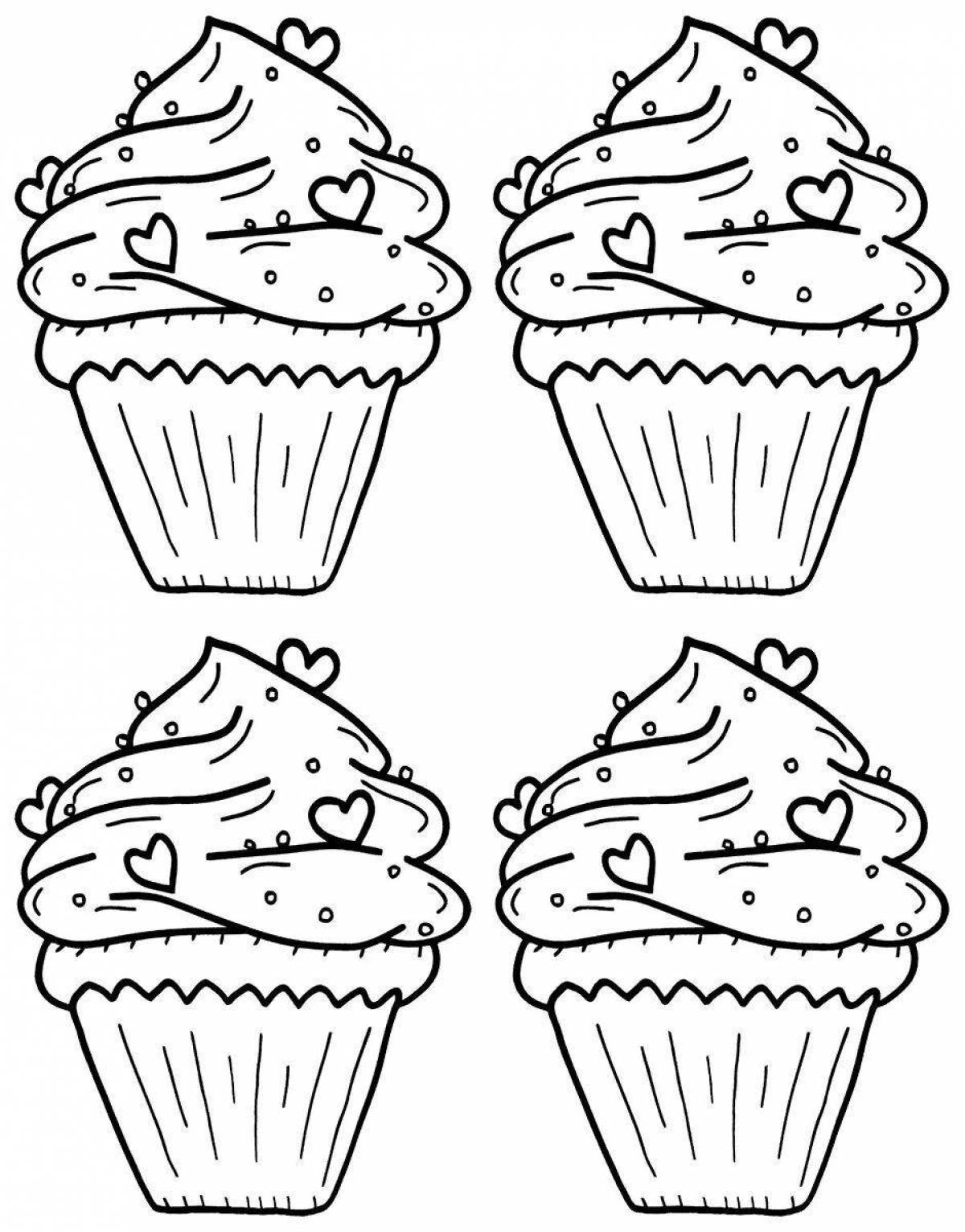 Великолепный торт раскраски для детей