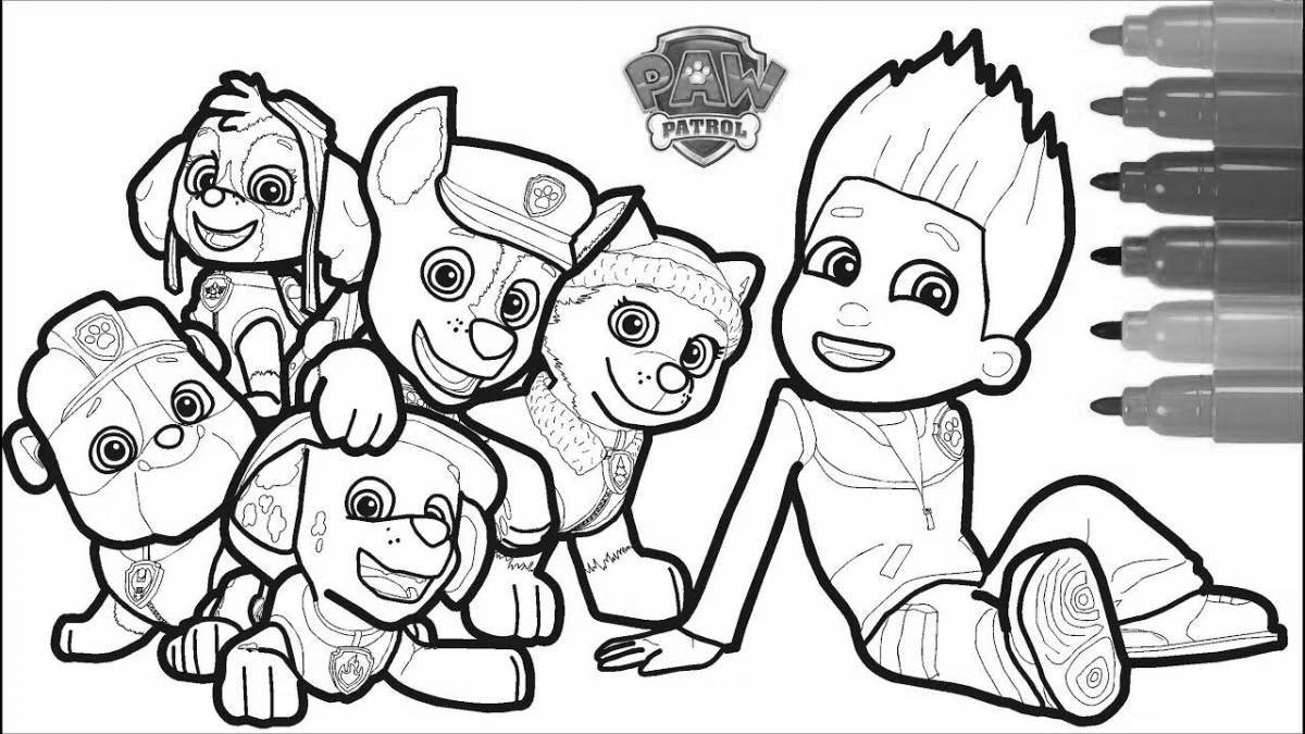 Fuzzy coloring paw patrol all puppies
