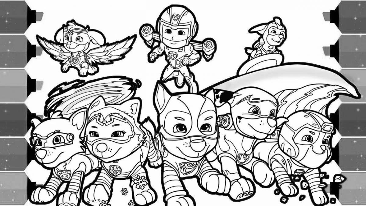 Paw patrol live coloring all puppies