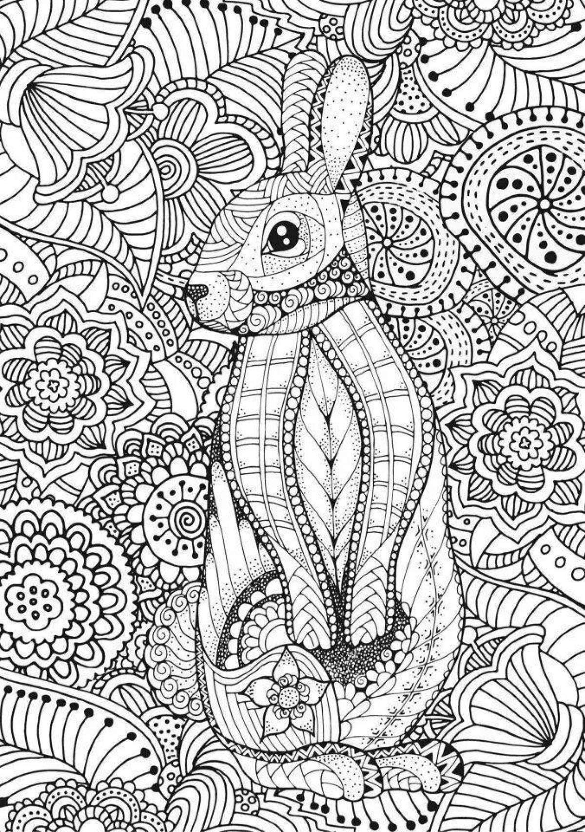 Bright anti-stress coloring book for adults