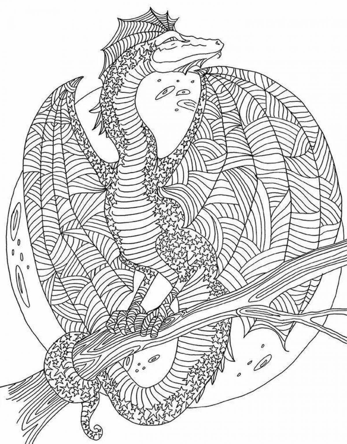 Stimulating anti-stress coloring book for adults