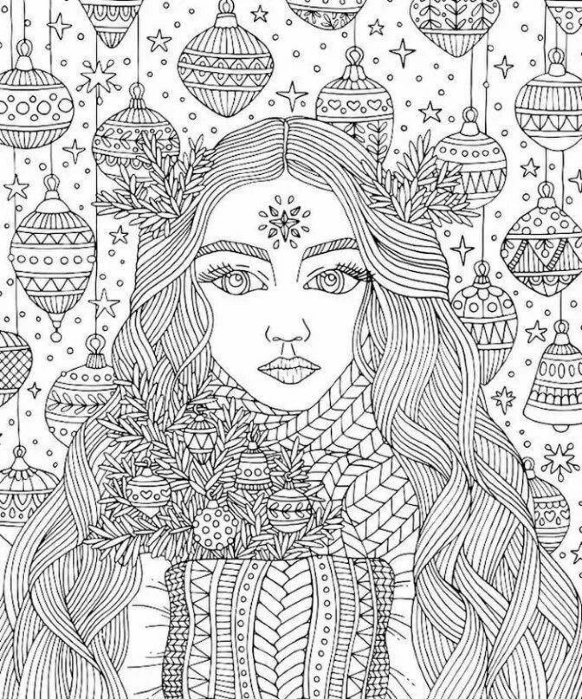 Tempting anti-stress coloring book for adults