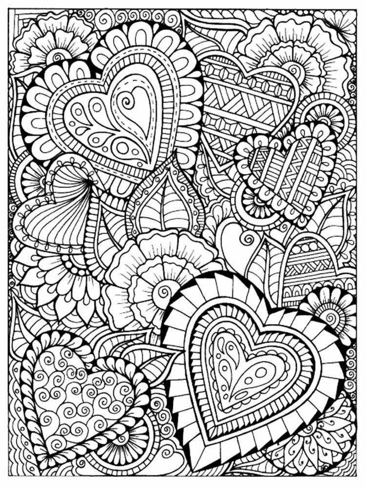 A nice anti-stress coloring book for adults
