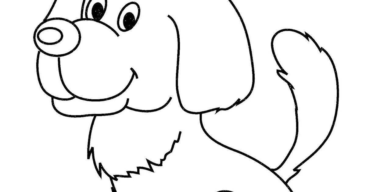 Snuggly pet coloring for toddlers