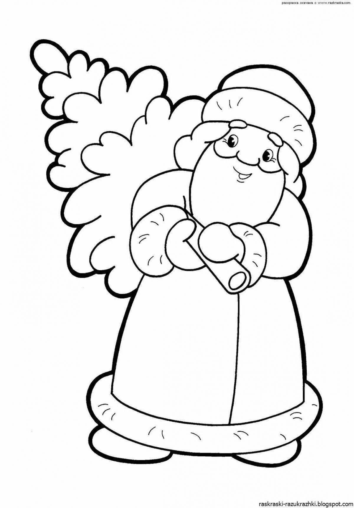 Merry Santa Claus coloring book for kids