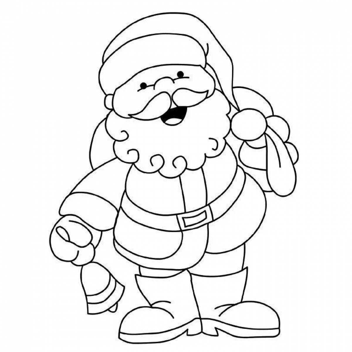 Colorful coloring santa claus for kids