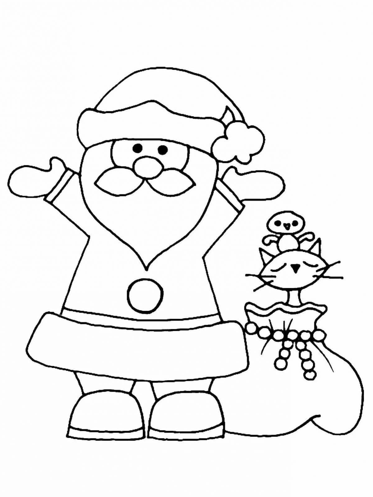Creative coloring santa claus for kids