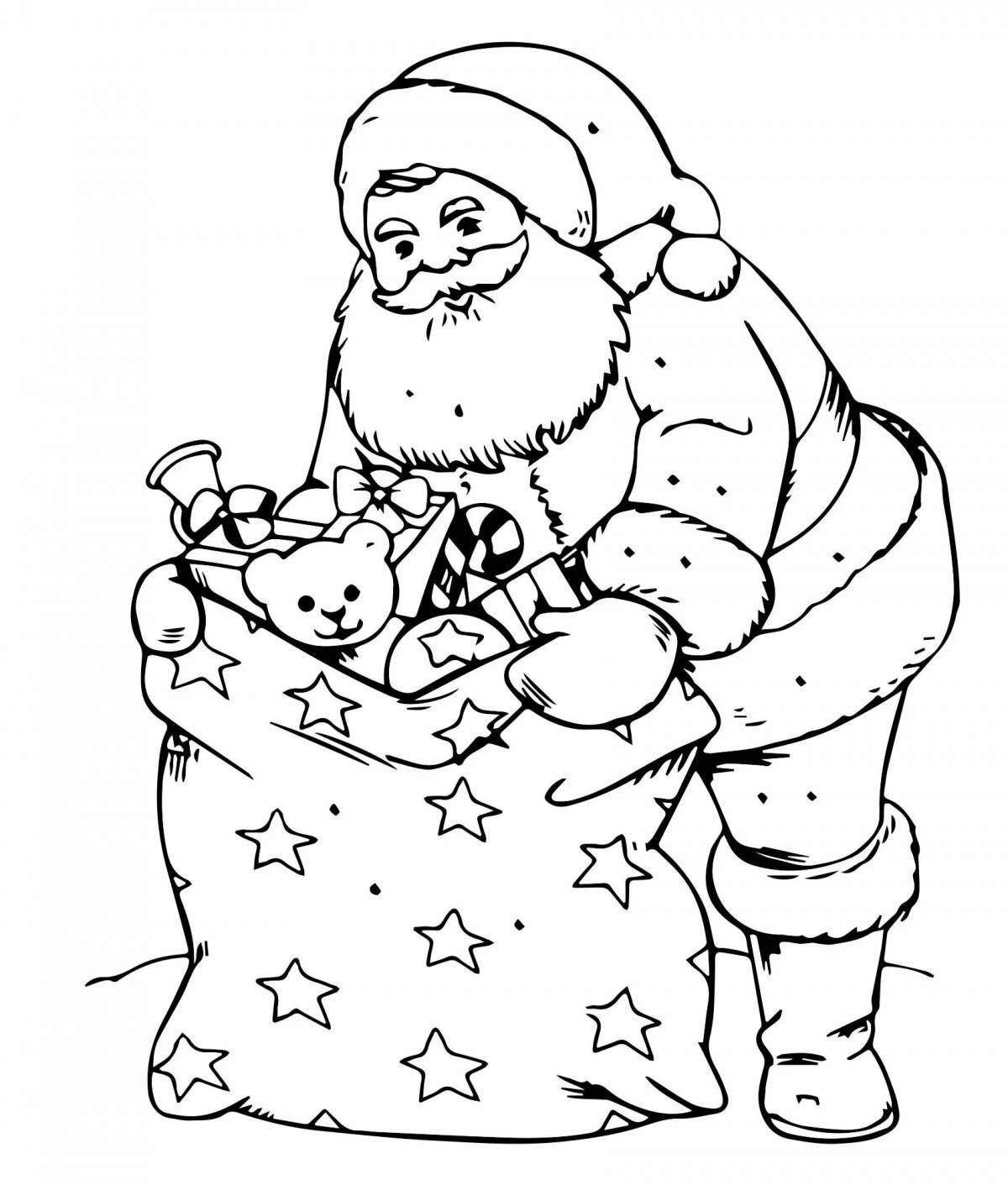 Cute santa claus coloring book for kids