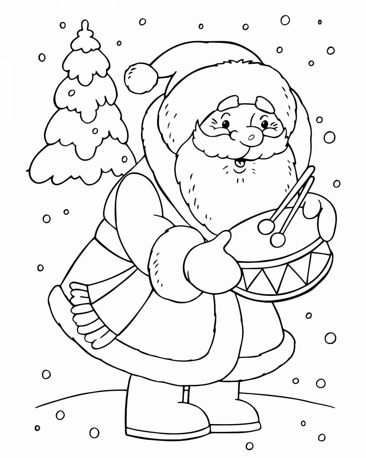 Santa claus funny coloring book for kids