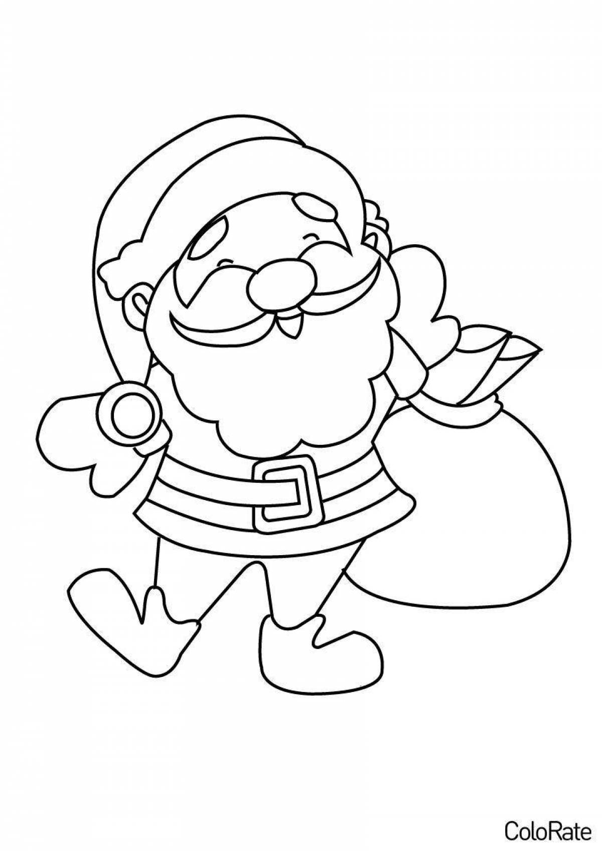 Animated coloring santa claus for kids