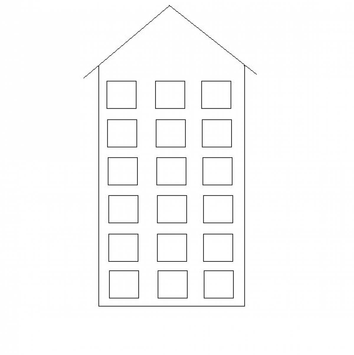 Great high-rise building coloring pages for kids