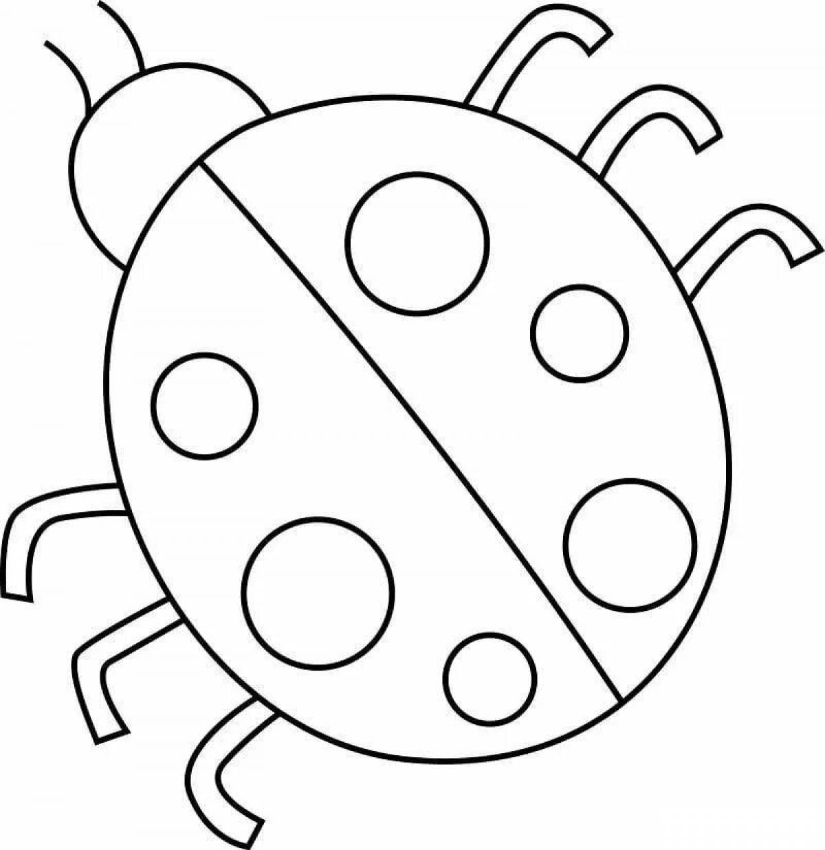 Colorful ladybug coloring page for kids