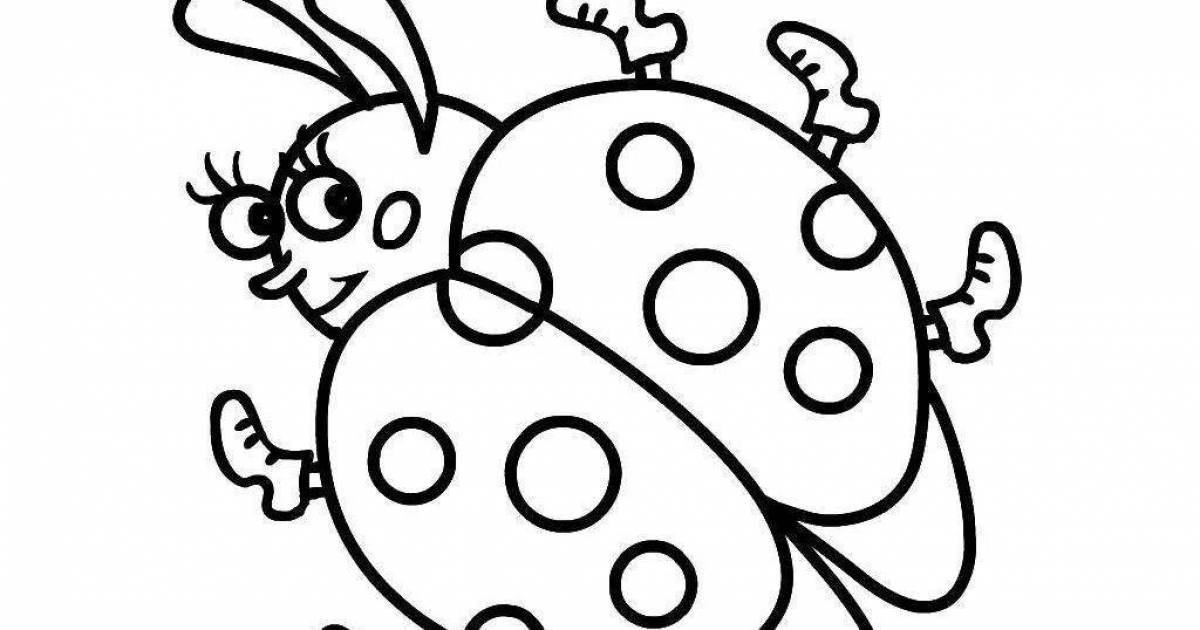 Adorable ladybug coloring book for kids 5-6 years old