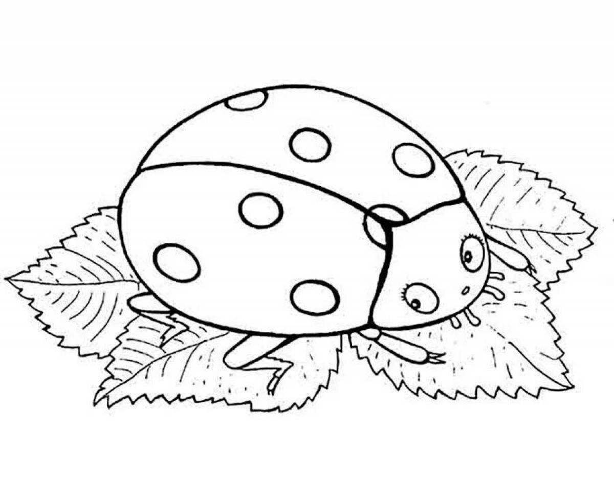 A fascinating coloring book of a ladybug for children 5-6 years old