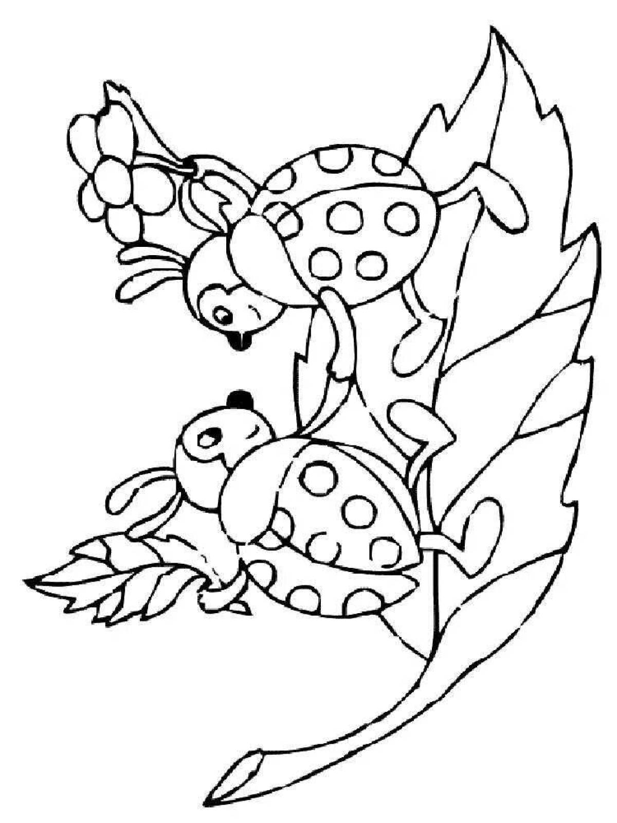 Fancy ladybug coloring pages for kids