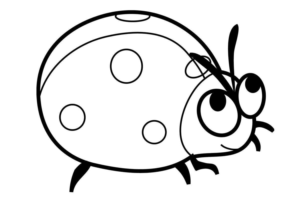 Fun coloring ladybug for kids