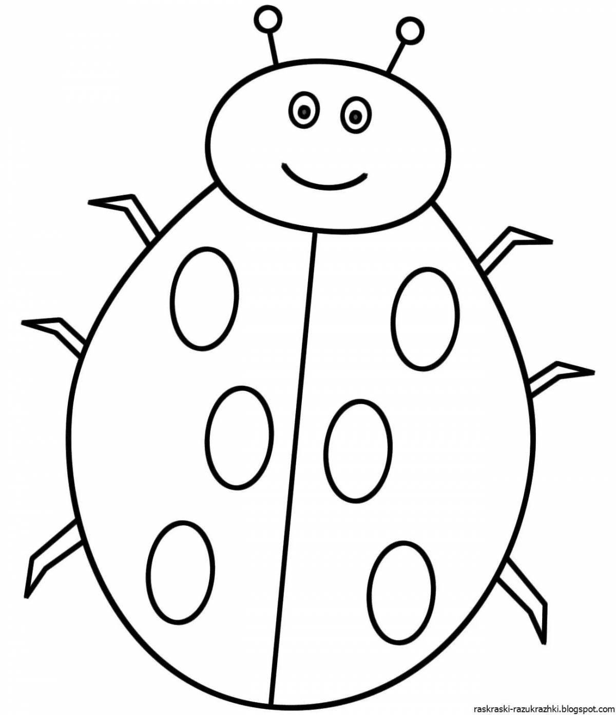 Funny ladybug coloring book for kids