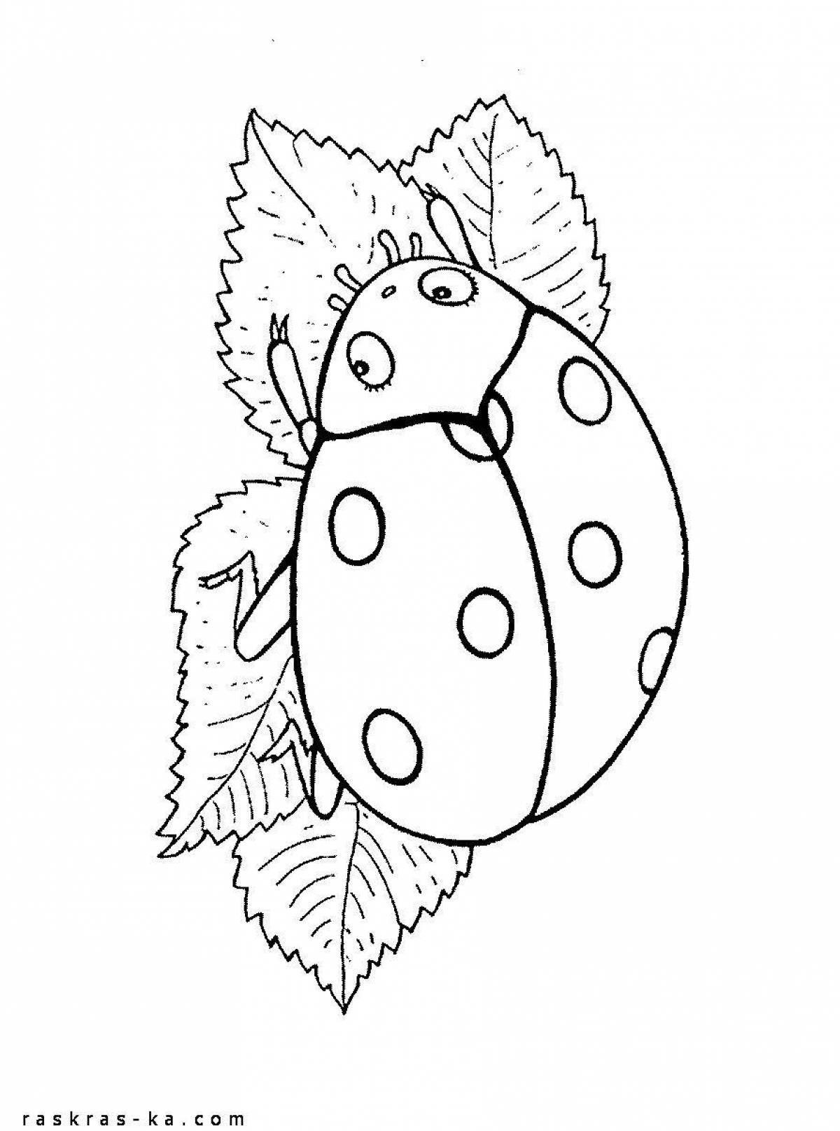 Inspirational ladybug coloring book for toddlers