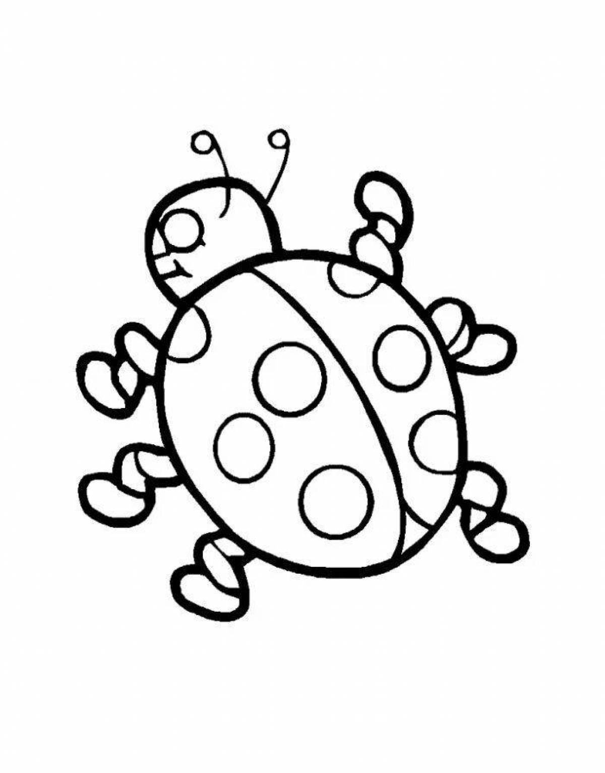 Funny ladybug coloring book for kids