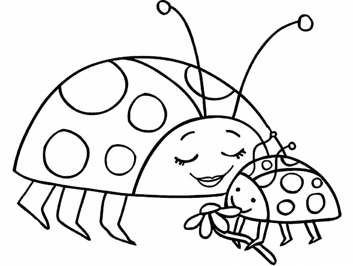Inspirational ladybug coloring book for kids