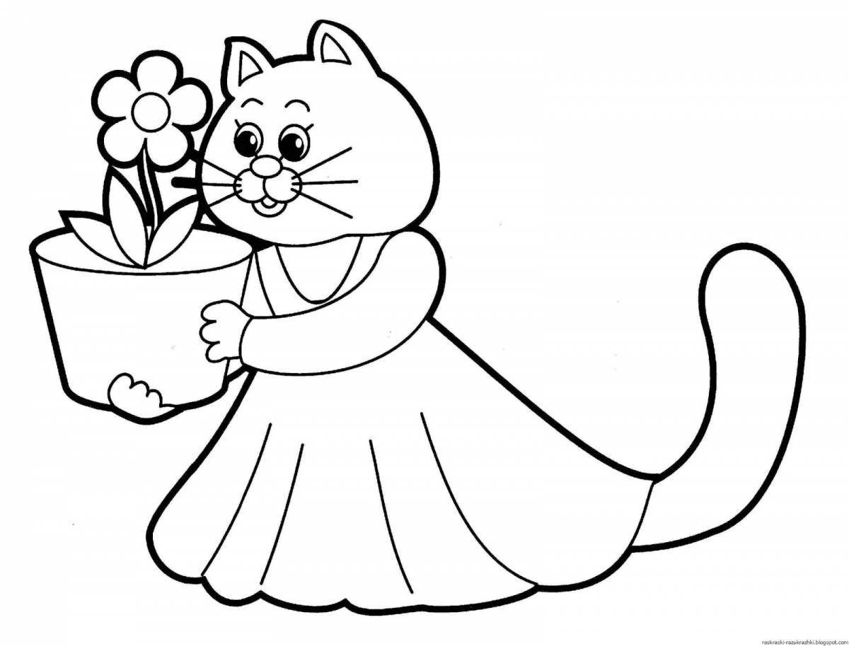 Colored coloring pages for children 4-5 years old