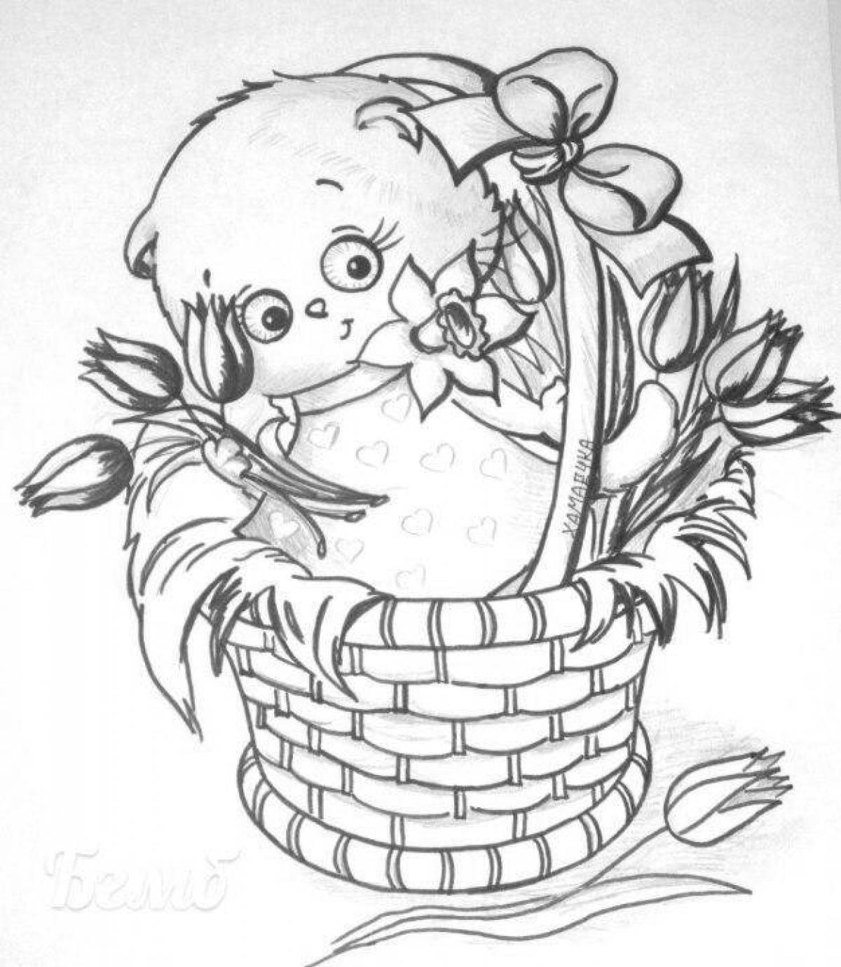 Sweet perch coloring page