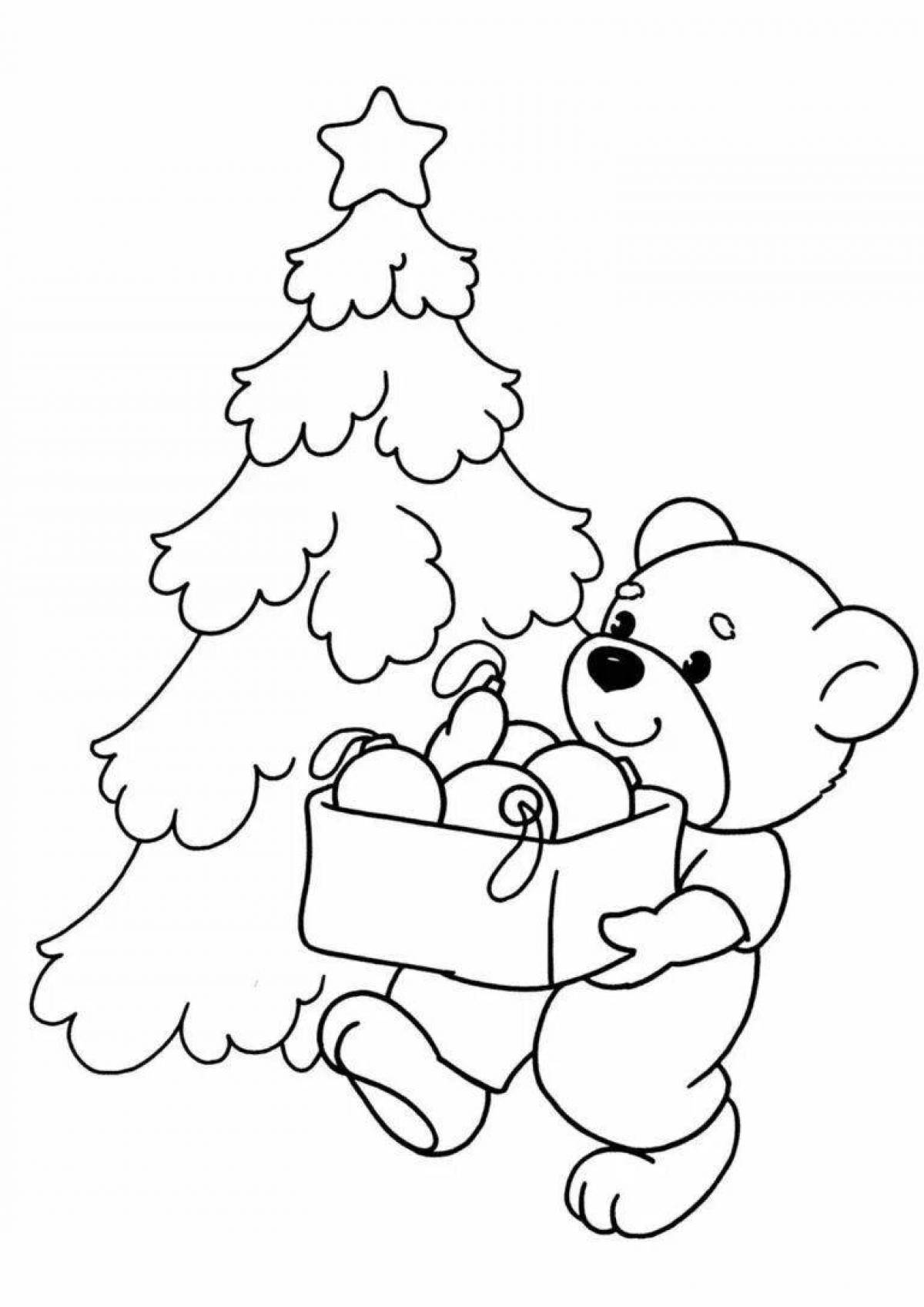 Adorable Christmas coloring book for kids