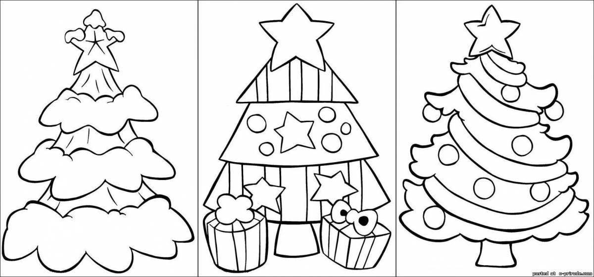 Colorful Christmas coloring book for kids with lights