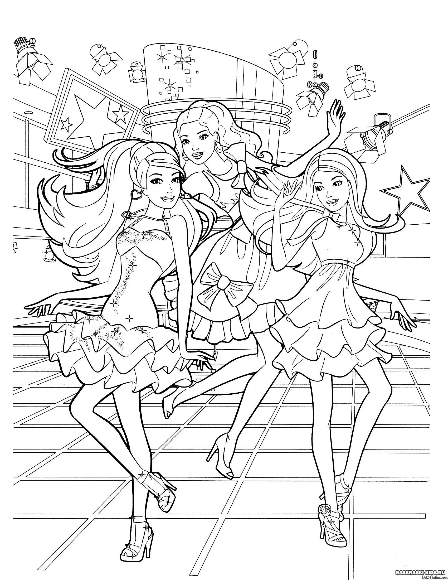 Jazzy barbie coloring book