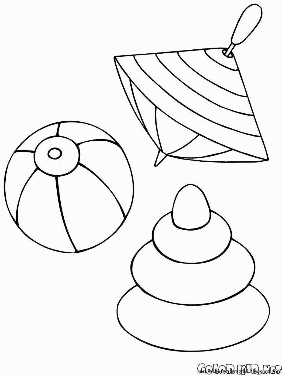 Stunning spinning top coloring book for kids
