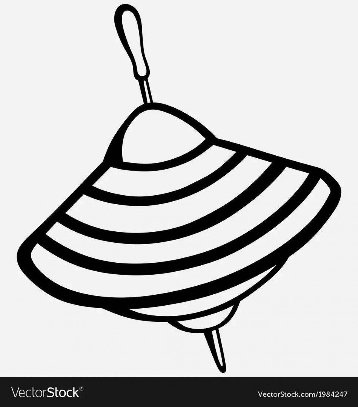 Amazing Spinning Top Coloring Pages for Preschoolers