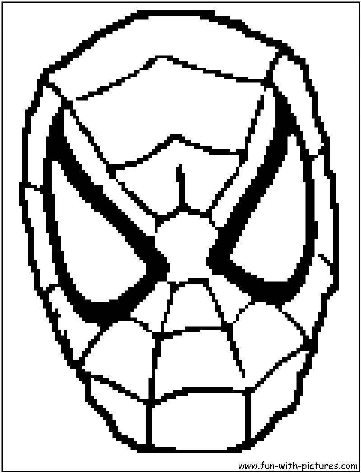 Adorable Spiderman mask coloring book