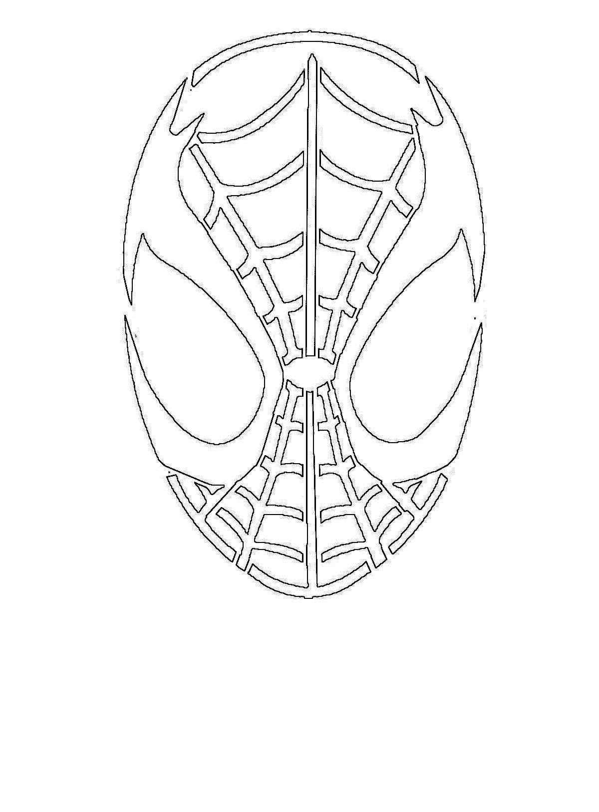 Раскраска маска человека-паука