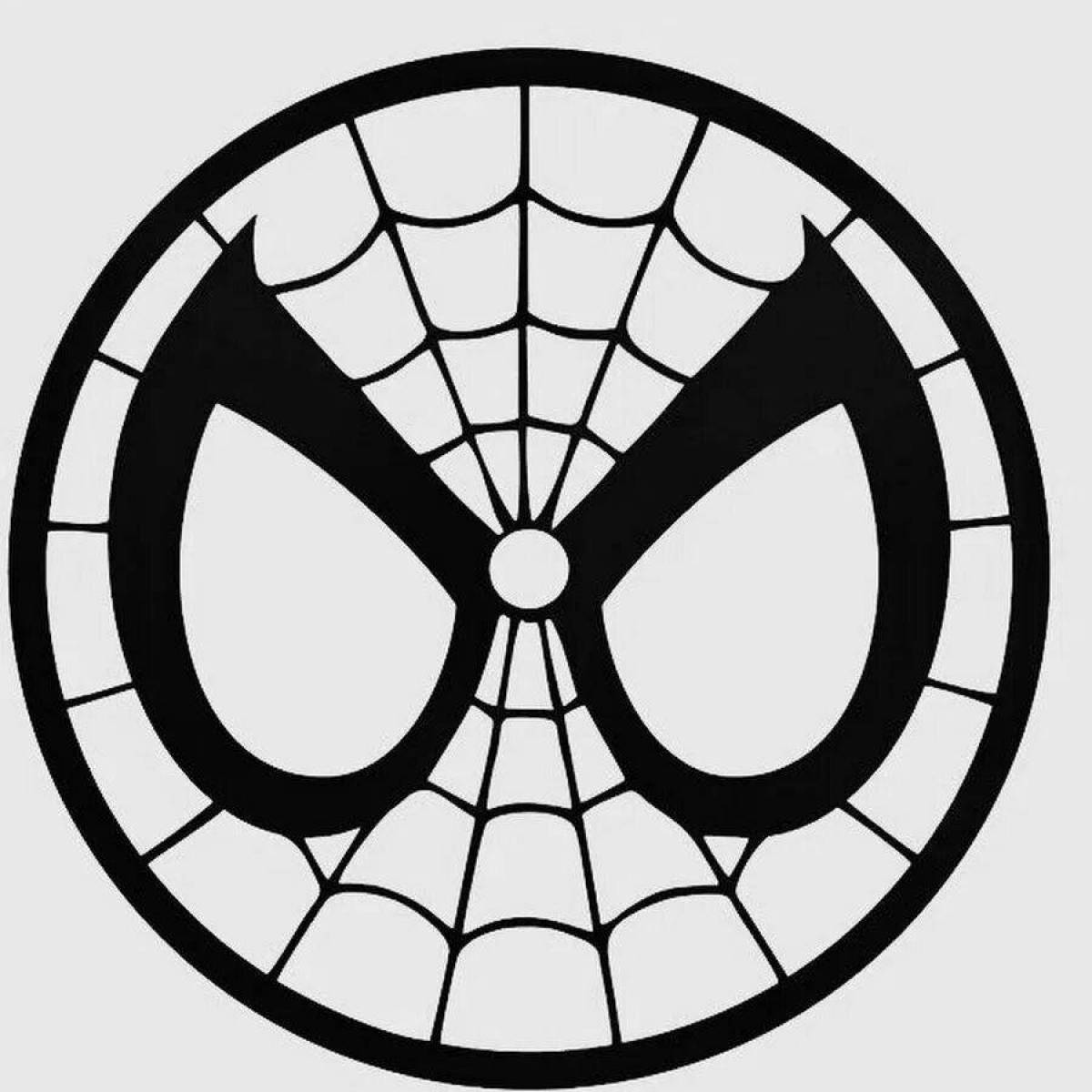 Spider-man mask coloring page