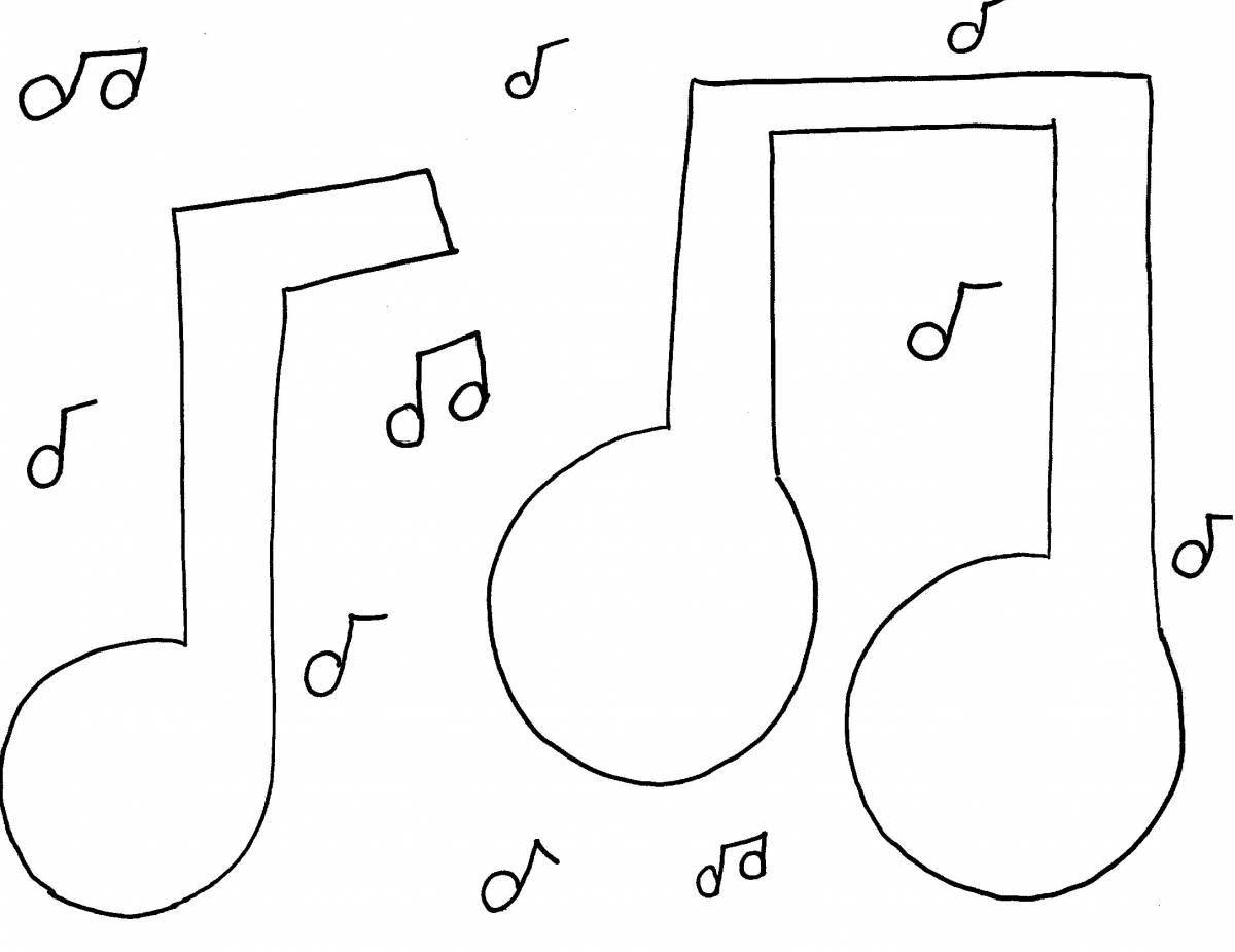 Charming music coloring book for kids