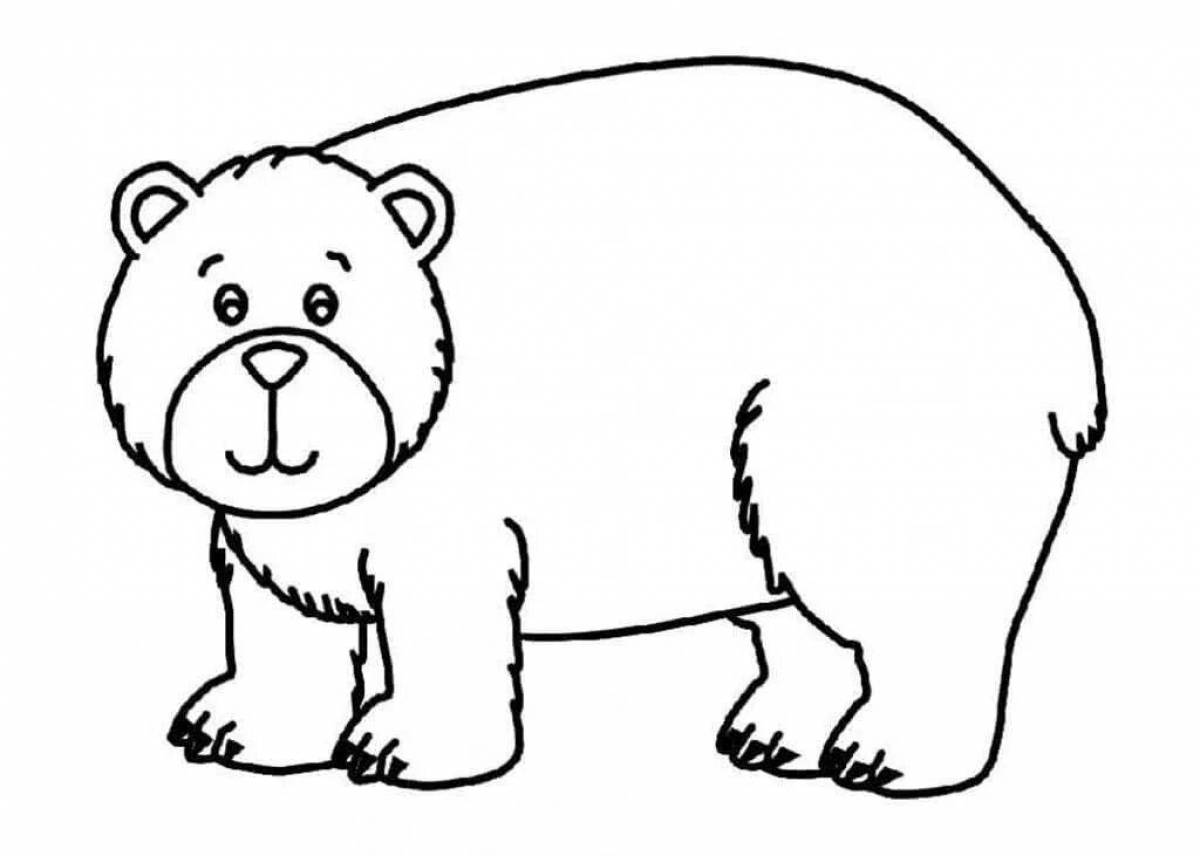 Majestic bear coloring page