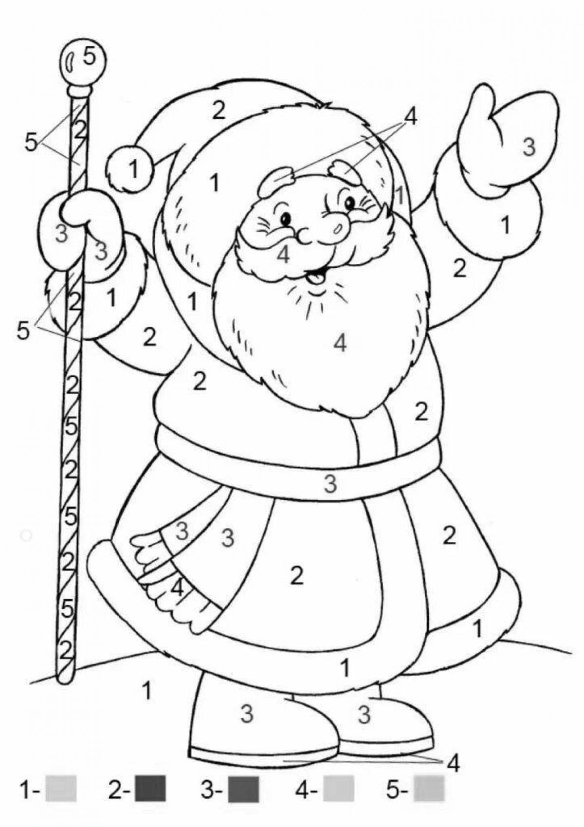 Live coloring snowman by numbers