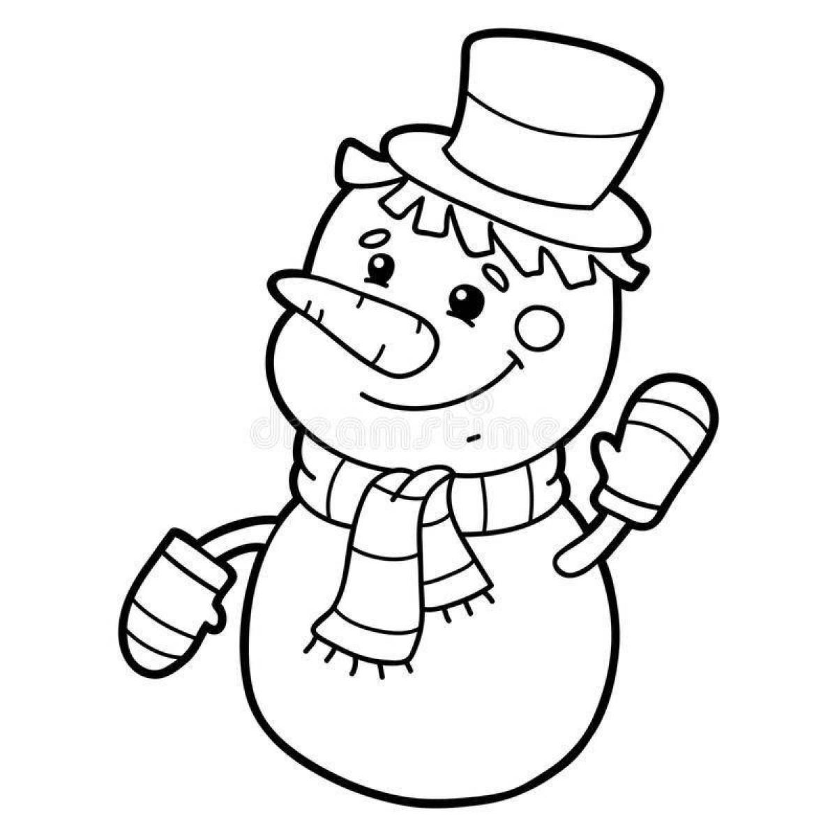 Fun coloring snowman by numbers