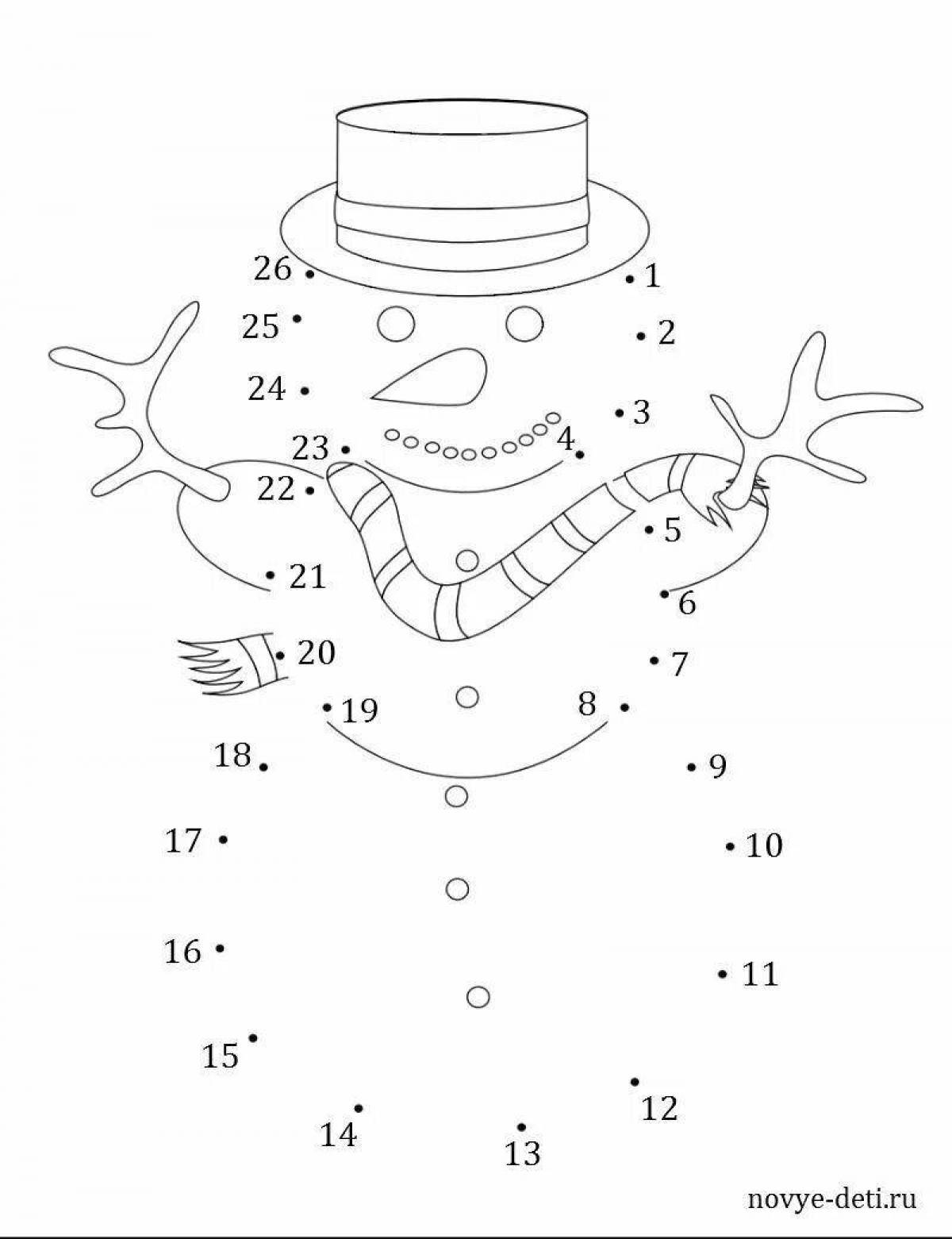 Snowman by numbers #4